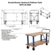 Double Deck Hardwood platform utility Cart with a 1600 lb. capacity. Deck size; 24X48 Part #: VHPT/D-2448 Drawing