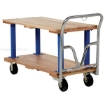 Double Deck Hardwood platform utility Cart with a 1600 lb. capacity. Deck size; 24X48 Part #: VHPT/D-2448 rear