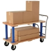 Double Deck Hardwood platform utility Cart with a 1600 lb. capacity. Deck size; 24X48 Part #: VHPT/D-2448 illustration