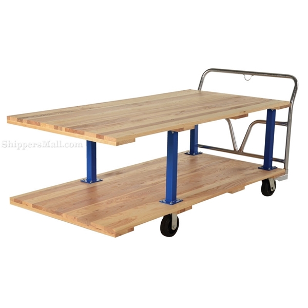 Double Deck Hardwood Platform Cart with a 1600 lb. capacity. Deck size; 36X72Part #: VHPT/D-3672