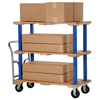 Triple Deck Hardwood Platform Cart with a 1600 lb. capacity. Deck size; 24X48 Part #: VHPT/TD-2448 illustrated