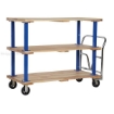 Triple Deck Hardwood Platform Cart with a 1600 lb. capacity. Deck size; 30X60, Part #: VHPT/TD-3060