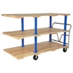 Triple Deck Hardwood Platform Cart with a 1600 lb. capacity. Deck size; 36X72, Part #: VHPT/TD-3672