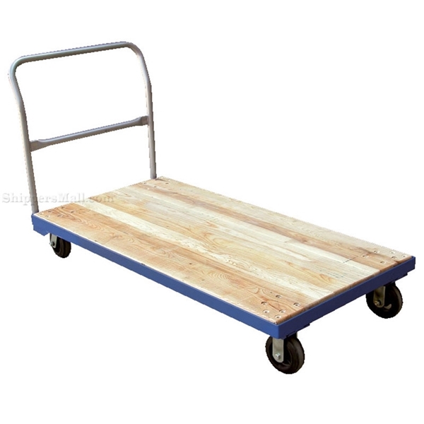 Hardwoodk platform cart with steel frame. Has a 1600 lb. capacity. Mold on Rubber casters.Part #: VHPT/S-3060