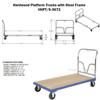 Hardwood platform cart with steel frame. - VHPT/S-3672