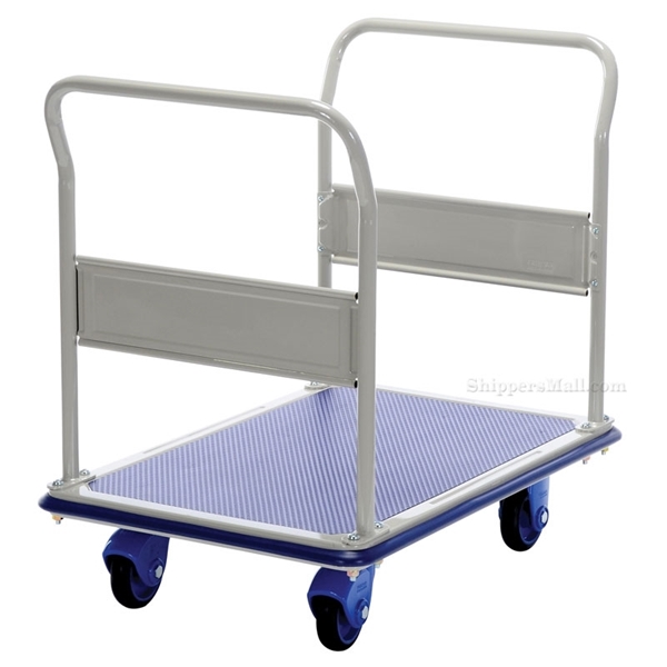 Platform Cart with Front and Rear Handles and Foot Brake, Deck size: 24" X 29"