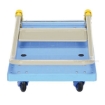 Folding Plastic Platform Cart with Folding Handle, 18"W X 24"L Folded