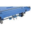 Plastic platform truck with double shelves, Single Handle, and foot brake.  TRP-1824-2-FB