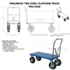Steel Platform Trucks w Pneumatic Tires - PNU-2448