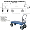 Steel Platform Trucks w Pneumatic Tires - PNU-3060