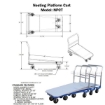 Nesting Platform Truck 1.5K Lb Capacity, Part #: NPCT Drawing