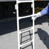 Flatbed truck trailer ladder for truckers to climb onto their flat-bed trailer. 2