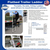 Flatbed truck trailer ladder for truckers to climb onto their flat-bed trailer illustration