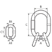 Peerless Alloy Sub-Assembly lifting chain component. drawing