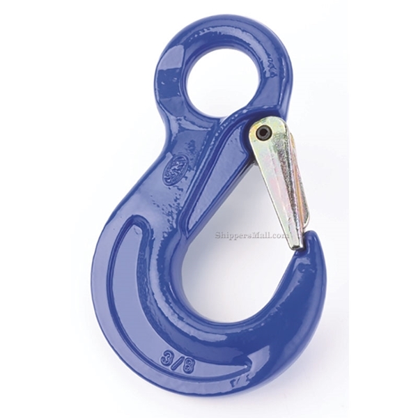 Grade 100 Eye Sling Hook w/Latch, Chain Rigging Component,