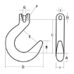 Kuplex Clevis Foundry Hooks, Chain Rigging Component, drawing