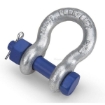 Shackle with Bolt, Nut & Cotter Anchor - Alloy Pin, Carbon Body, Peer Lift Chain Rigging Component,