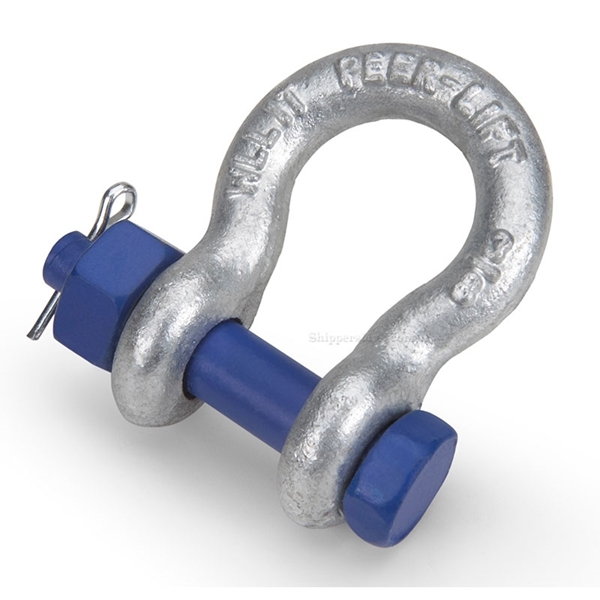 Shackle with Bolt, Nut & Cotter Anchor - Alloy Pin, Carbon Body, Peer Lift Chain Rigging Component,