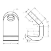 Standard Plate Hook, Chain Rigging Component, drawing
