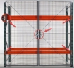 Pallet rack gate with double hinges, RDHG-810 a