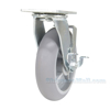 Thermoplatic Rubber (Duratek) Casters Swivel with brake Model: CST-F34-8X2DK-SWB
