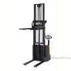 Double Mast Fully Powered Electric Stacker with Fixed Forks, Raises up to 118" High a