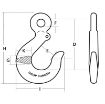 Picture of Accoloy Eye Sling Hooks with and w/o Latch