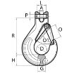Picture of V10 Clevis Sling Hook w/Latch (Grade 100)