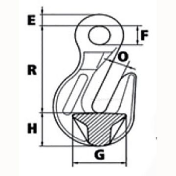 Show details for Peer-Lift Eye Cradle Grab Hook (Grade 80) Picture of Peer-Lift Eye Cradle Grab Hook (Grade 80)