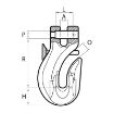 Picture of V10 Clevis Shortening Grab Hook w/Retainer (Grade 100)