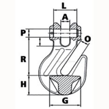 Show details for Clevis Cradle Grab Hook (Grade 80) Picture of Clevis Cradle Grab Hook (Grade 80)