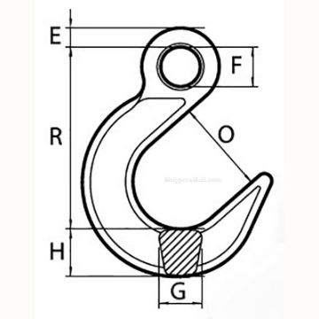 Show details for Peer-Lift Eye Foundry Hook (Grade 80) Picture of Peer-Lift Eye Foundry Hook (Grade 80)