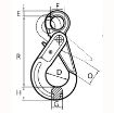 Picture of Peer-Lift Eye Self-Locking Hook (Grade 80)