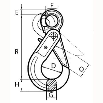 Show details for Peer-Lift Eye Self-Locking Hook (Grade 80) Picture of Peer-Lift Eye Self-Locking Hook (Grade 80)