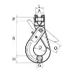 Picture of V10 Clevis Self-Locking Hook (Grade 100)