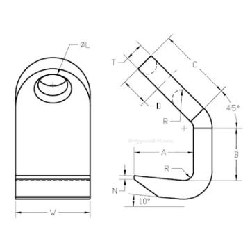 Show details for Standard Plate Hook Picture of Standard Plate Hook
