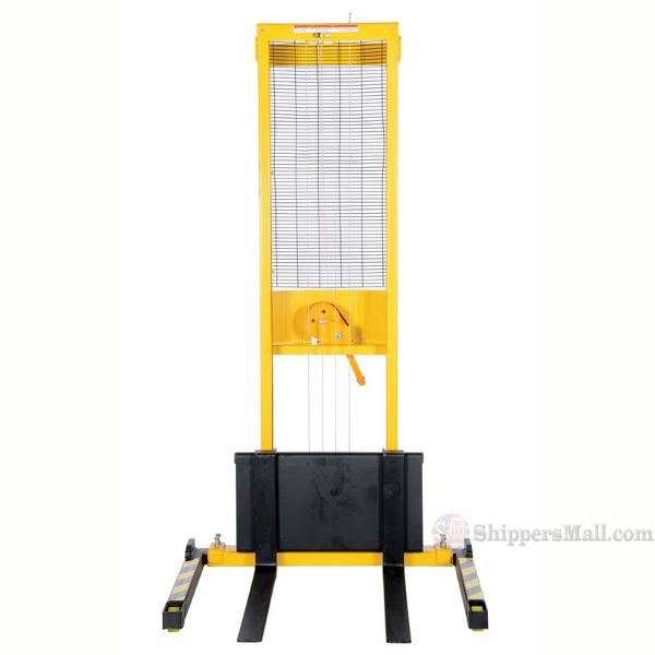 Manual Hand Winch Stacker with Adjustable Forks / 770 lb. Capacity, VWS-770-A