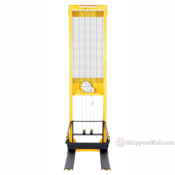 Manual Hand Winch Stacker with Fixed Forks / 770 lb. Capacity, VWS-770-FF