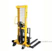 Manual Hydraulic Hand Pump Stacker with Adjustable Forks & Legs raises up to 79" with 2K lb capacity. VHPS-2000-AA