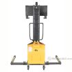 Narrow Mast Stacker with Power Lift and adjustable legs. SLNM-63-AA d
