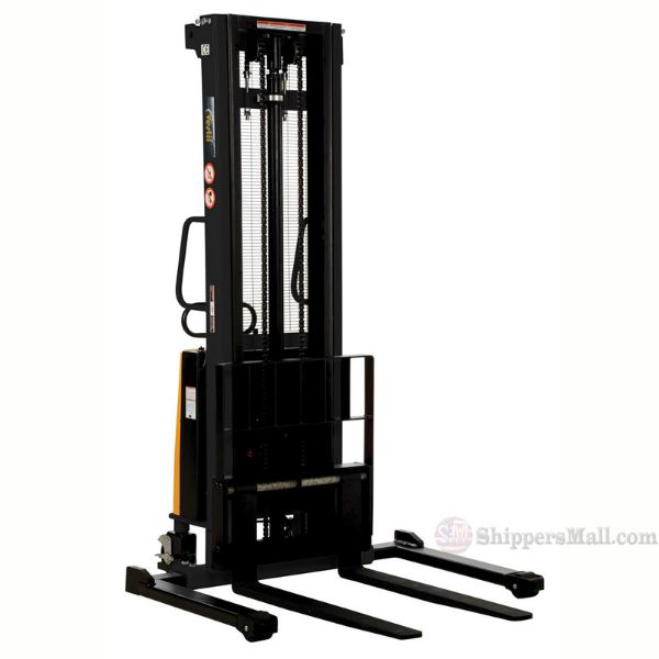 Stacker with Powered Lift - Adj Forks, Adj Legs, 137" Model: SL-137-AA