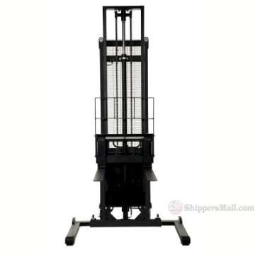 Stacker with Powered Lift - SL-150-AA b Stacker with Powered Lift - Adjustable Forks/ Adjustable Support Legs Forks Raise up to 150" SL-150-AA b