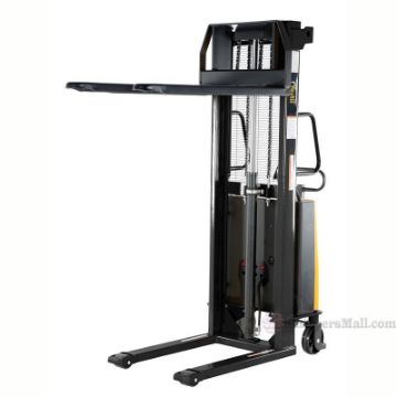Stacker with Powered Lift - Model: SL-63-FF - Fixed Forks Over Fixed Support Legs / 63" H a SL-63-FF - Stacker with Powered Lift - Fixed Forks Over Fixed Support Legs / 63" H a