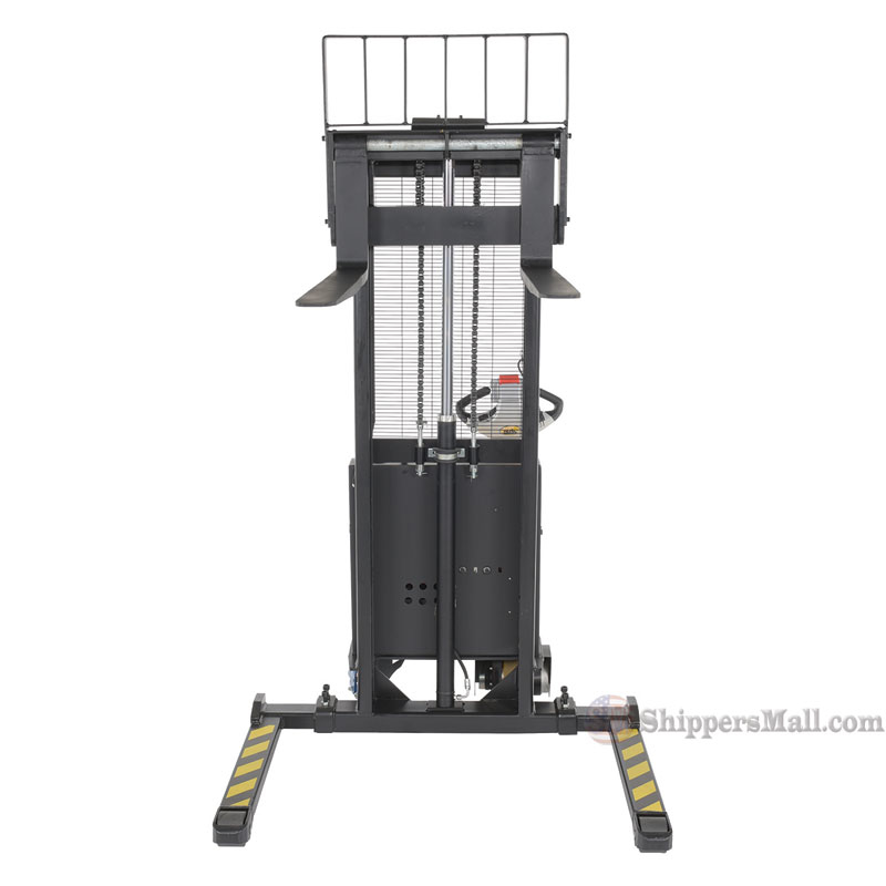 Steel Adjustable Stacker with Power Traction Drive System 63 In. Raised ...