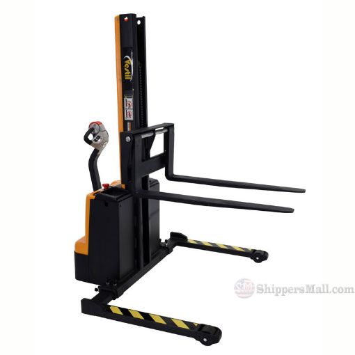 Narrow Mast Stacker, Pwr. Lift & Drive 62"H Model: SNM15-62-AA