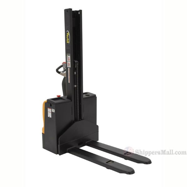 Narrow Mast Stacker Pwr Lift/Dr 21 In Fix Frk/Legs 62"H, Vestil Model: SNM-62-FF-21
