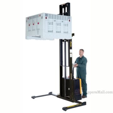 Full Powered Stacker with Power Drive and Powered Lift Adjustable Forks / Adjustable Support Legs 2K Cap., 150" High - S-150-AA d Full Powered Stacker with Power Drive and Powered Lift P/N: S-150-AA d