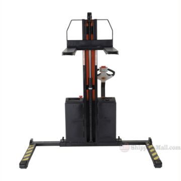 Narrow Mast Stackers with Powered Drive and Powered Lift, 62"H Vestil Model: SNM-62-FA b Narrow Mast Stackers with Powered Drive and Powered Lift, 62"H b