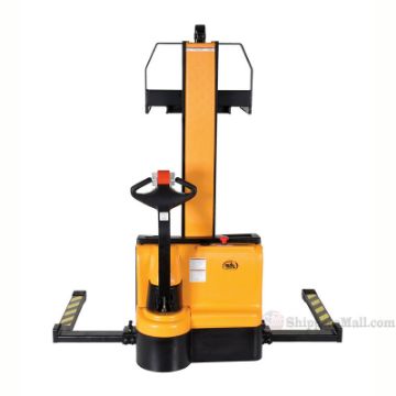 Narrow Mast Stackers with Powered Drive and Powered Lift, 62"H Vestil Model: SNM-62-FA c Narrow Mast Stackers with Powered Drive and Powered Lift, 62"H c
