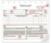 Bills Of Lading, Carbonless, Small Format - 8-1/2" X 7" 3 Ply with highlighted numbers. 